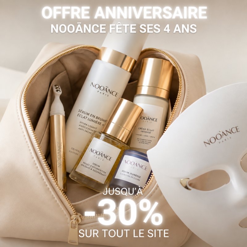 Offre anniversaire NOOĀNCE 2026 jusqu’à -30 % sur tout le site