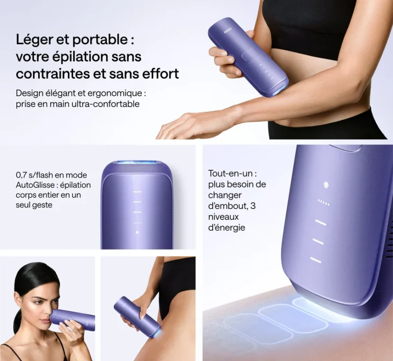 Présentation de l'épilateur ipl ulike air 3, léger, rapide et refroidissant.