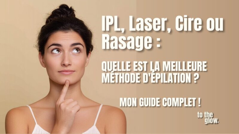 femme réfléchissant à la meilleure méthode d’épilation IPL laser cire ou rasage
